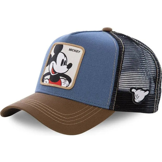 High-Quality Disney Style Cartoon Snapback – Unisex Cotton Mesh Baseball Cap